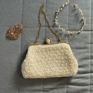 Pearl Cluth + Bridal pearl hair vine / pearl headband